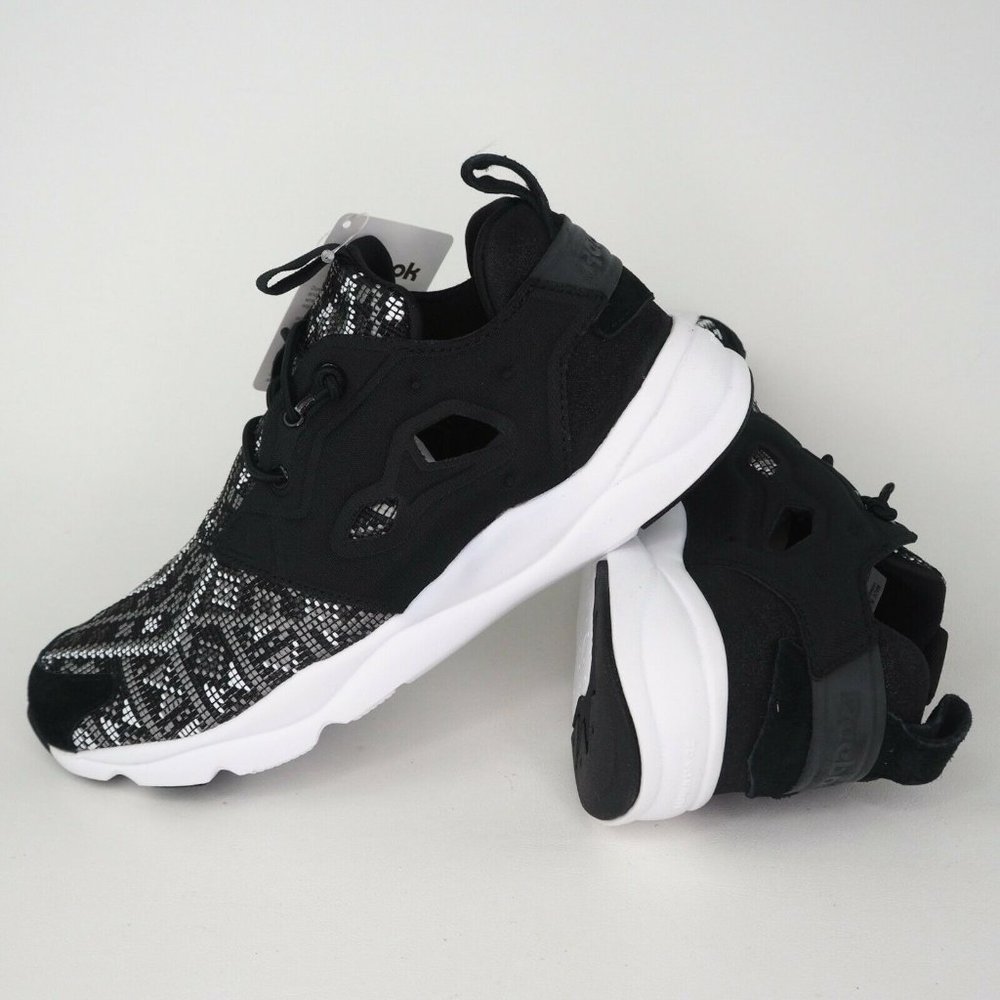 Reebok Furylite New Woven Womens Shoes Size 7.5 Running Black Walking